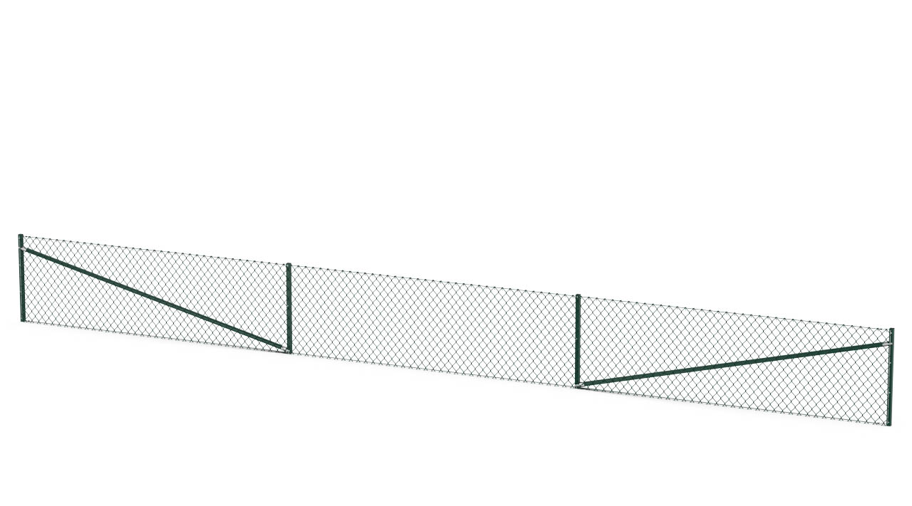 Stängselpaket 25m - Mörkgrönt 800x50 mm